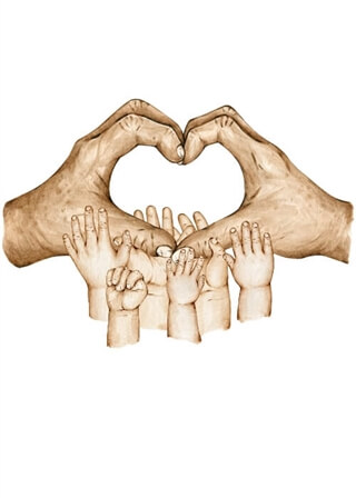 Morföräldrar till 6 barnbarn (Färg) - Poster